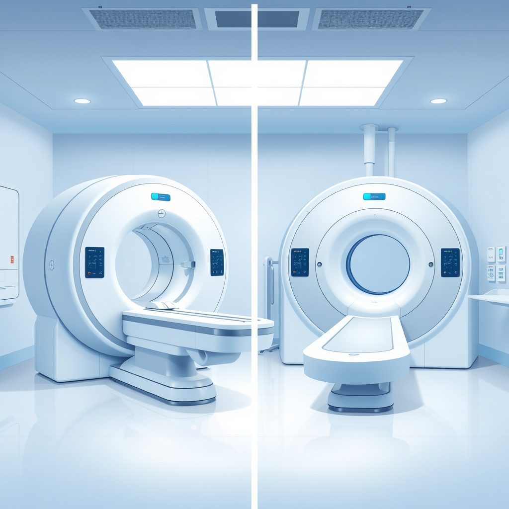 Open MRI vs closed MRI scanner comparison at Al-Nasar Lab, Lahore